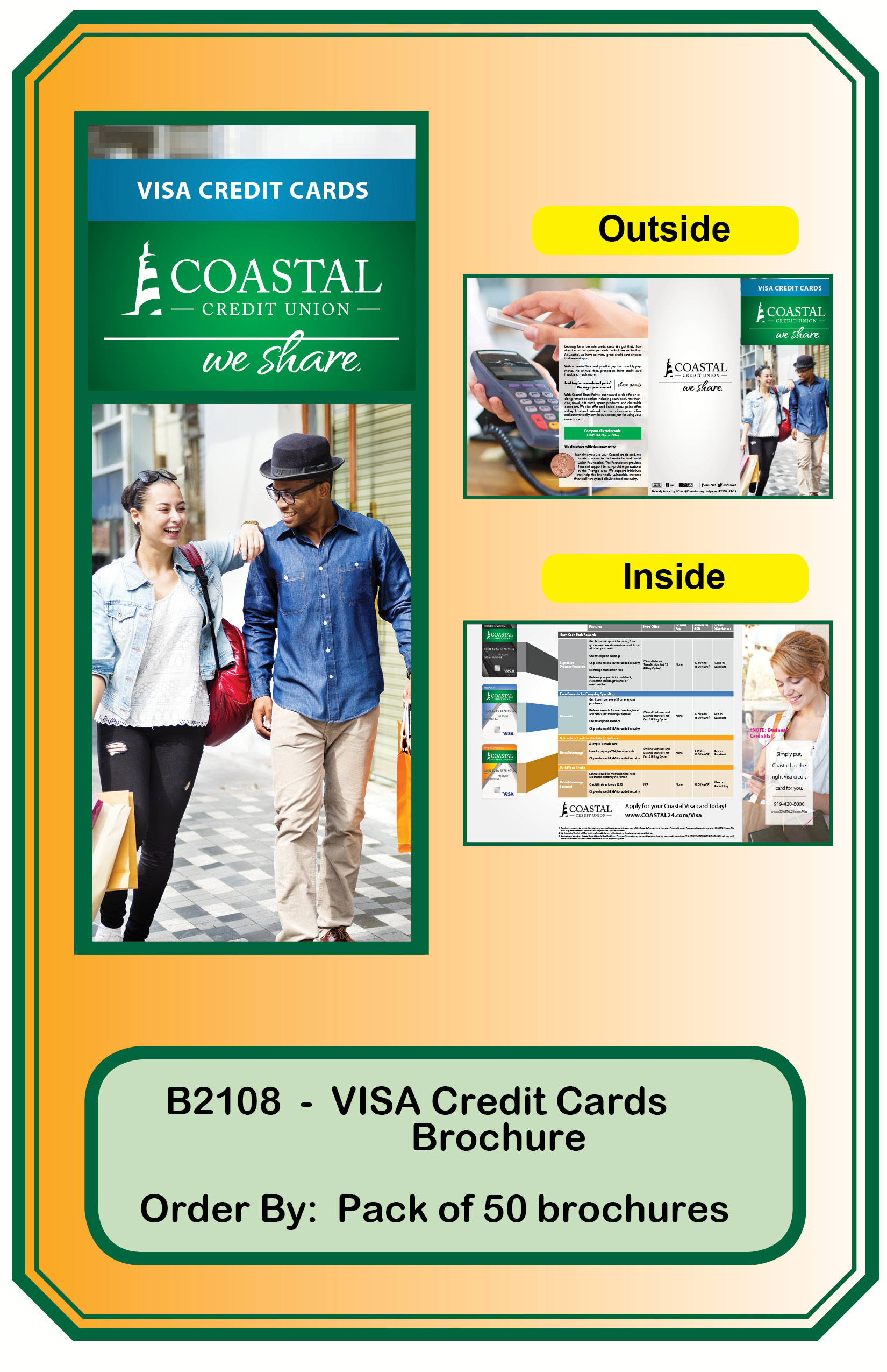 VISA Credit Card Brochure **<b> Order By: Pack of 50 brochures</b>